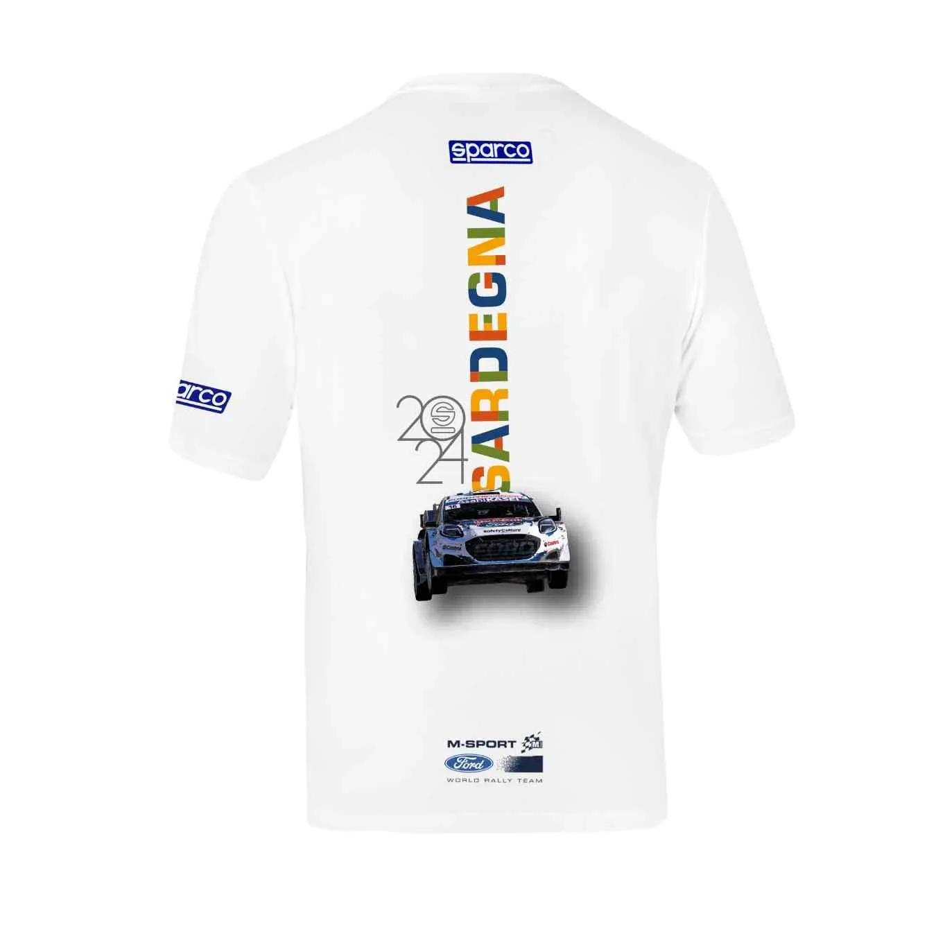 T Shirt SPARCO M SPORT Sardaigne Blanc 2024