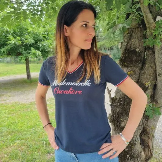 Tee shirt équitation Femme France Mademoiselle Cavalière - Equestra