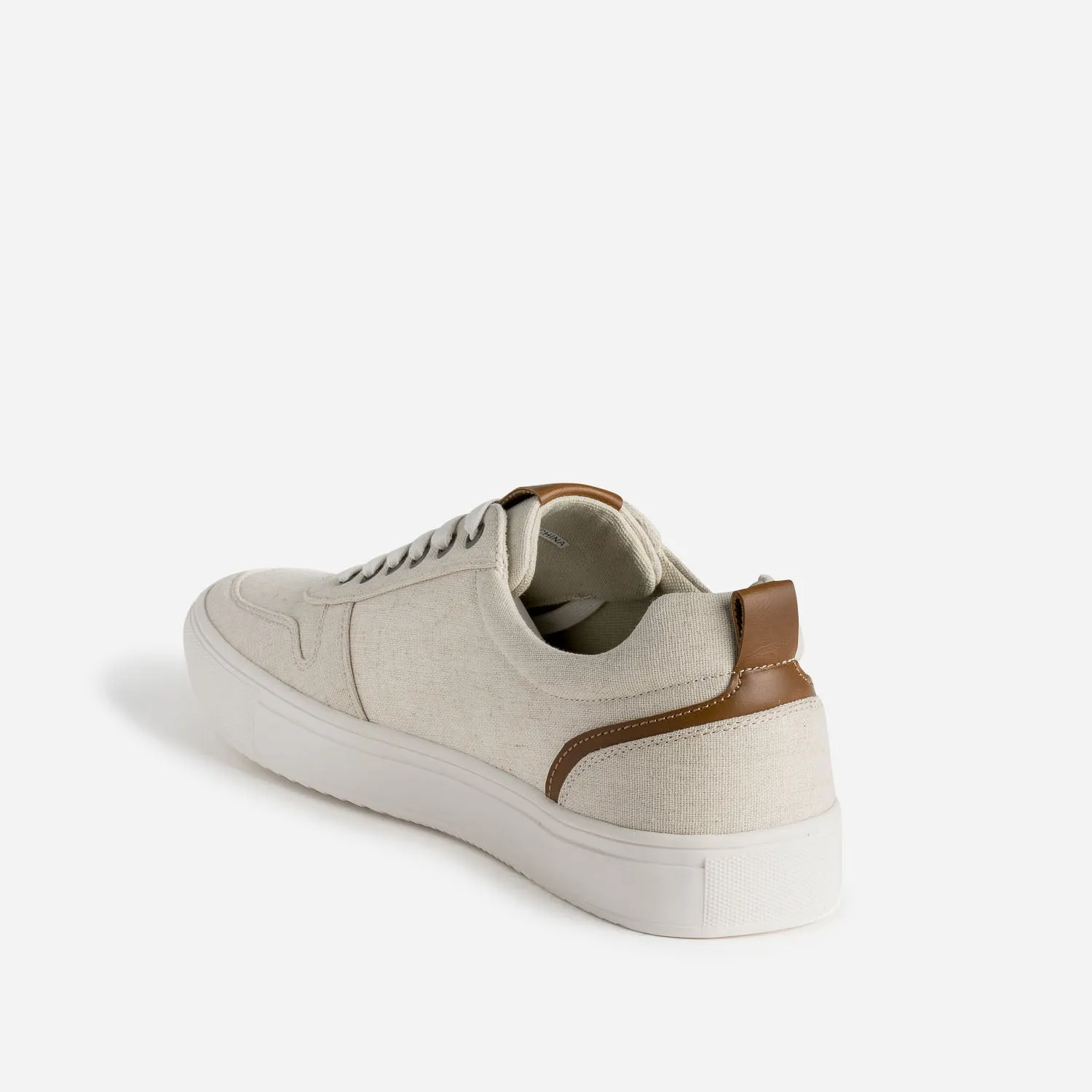 Tennis beige chiné en toile - Baskets / Tennis Homme | ERAM