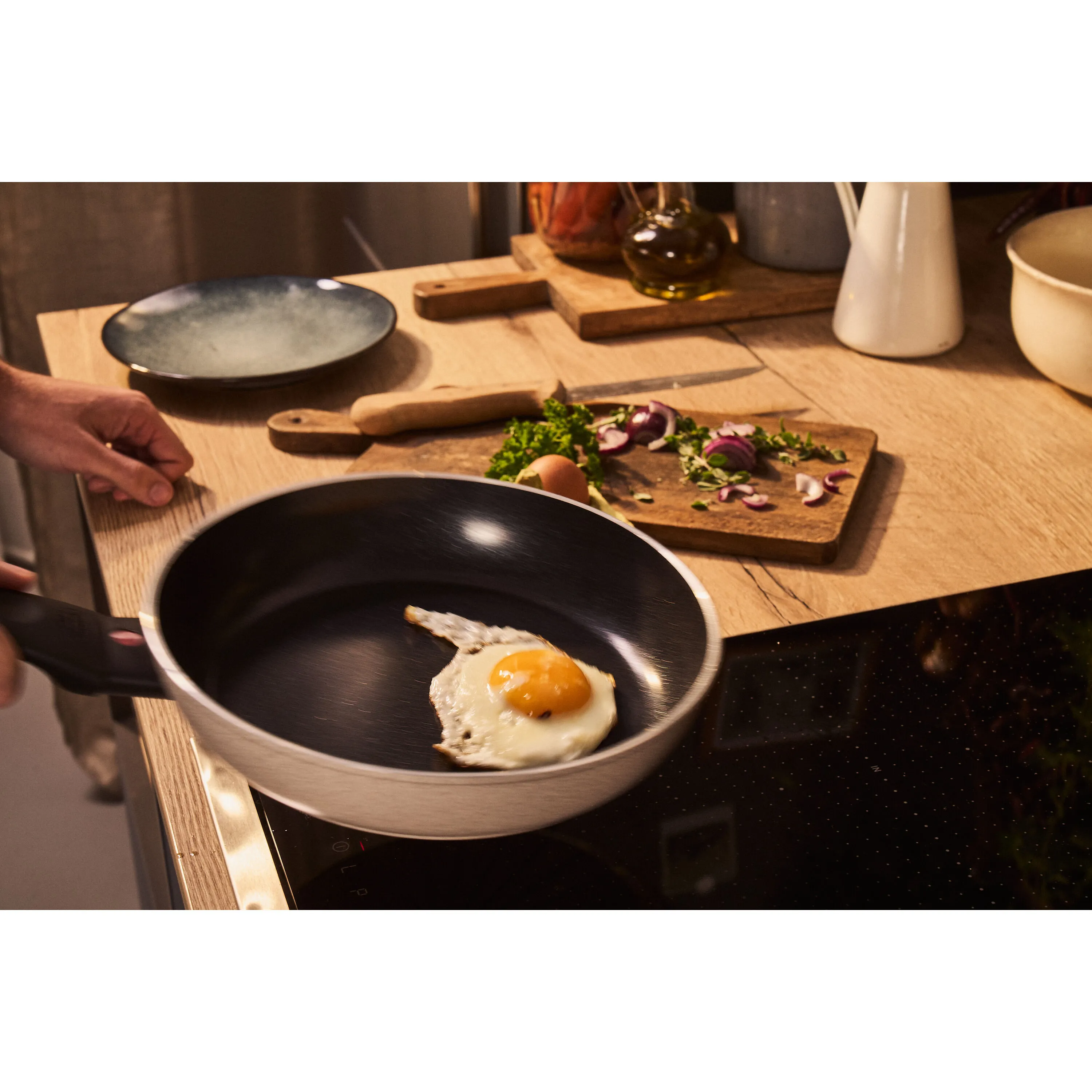 Wok, 28 cm, Aluminium, Revêtement antiadhésif en céramique